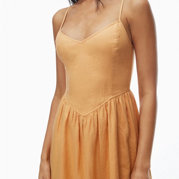 Aritzia linen influence maxi dress - new with tags sz 0 - Picture 2 of 3
